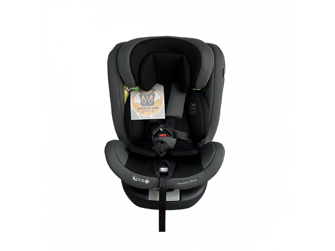 Silla de coche giratoria 360º Reclinable 40-150 cm 0-12 años Top Tether ajustable Negro Pandafix MOBICLINIC