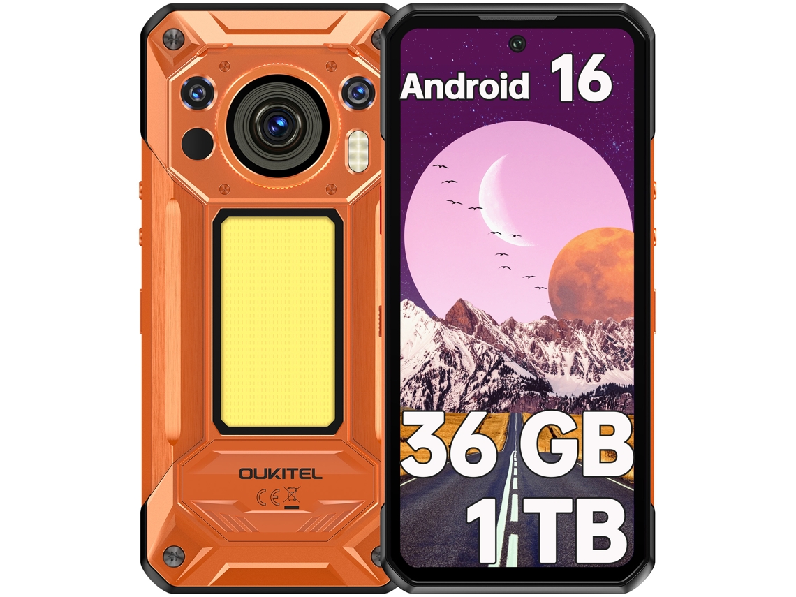 Smartphone Resistente 5g Oukitel Wp500 Android 16 36 Gb 1 Tb 6.8" Fhd+ 120hz 10000 Mah 108 Mp Nfc Naranja