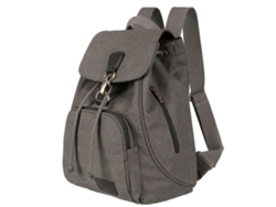 Mochila multifuncional para mujer de gran capacidad, ideal para la escuela, ir de compras y actividades al aire libre, en color gris.