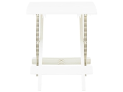 Mesa Plegable De Jardín | Mesa De Exterior Plástico Blanco 45x43x50 Cm