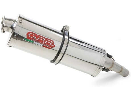Silenciador GPR EXHAUST SYSTEMS Trioval High Level Slip On Speed Triple 955 98-01 Homologated Plata