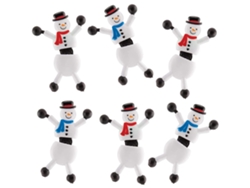 6 Pegatinas Navideñas De Muñecos De Nieve Trepando, Ideales Para Fiestas, Premios Y Regalos Navideños.
