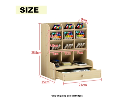 Portalápices De Escritorio De Madera, Con Cajones, Accesorios Portalápices, Marcadores De Lápiz, Papelería De Escritorio De Madera, Style2 ZMDECQNA...