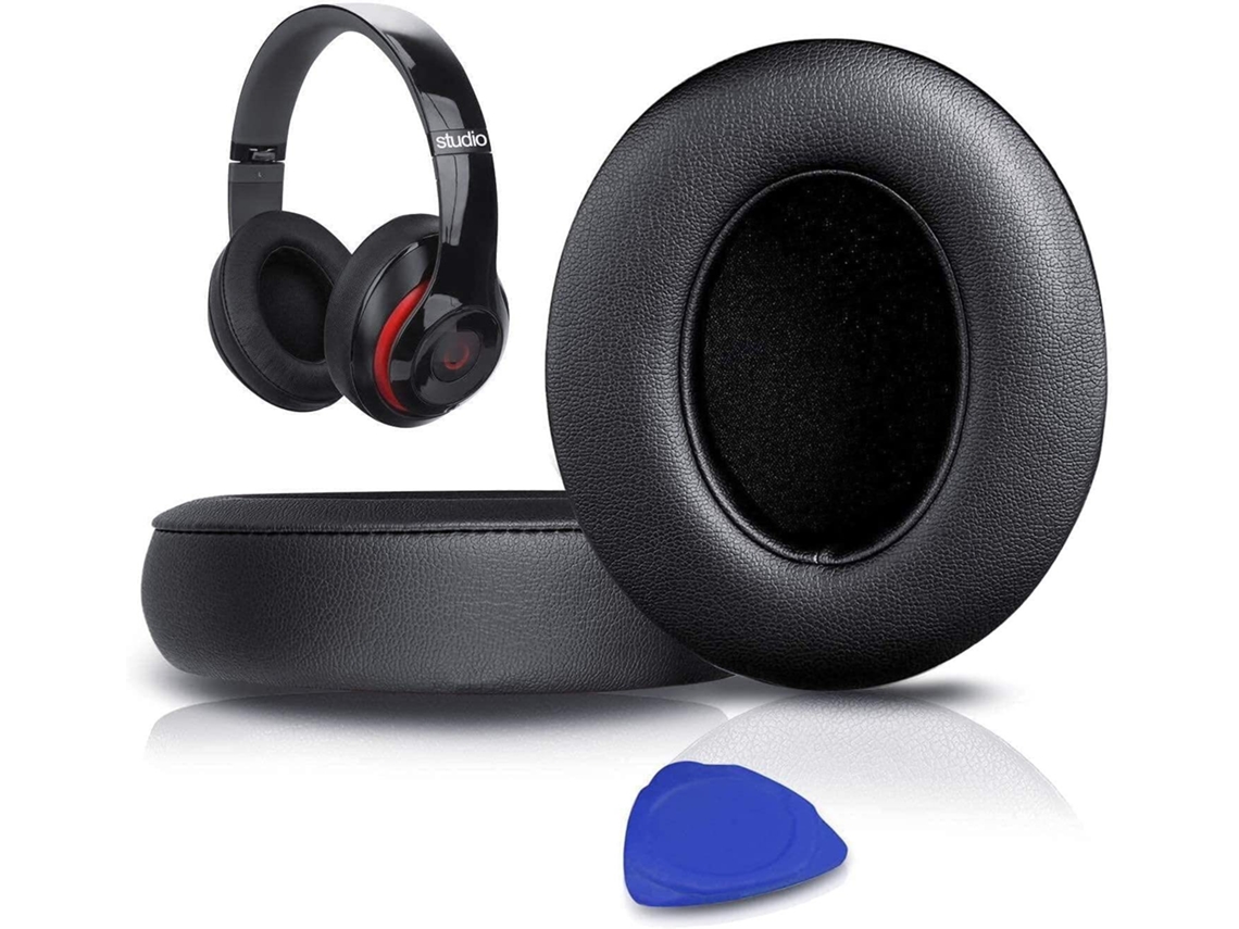 Almohadillas para Beats Studio 3.0/Studio 2.0, de piel sintética, 1 par, color negro Gertiz