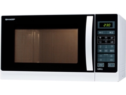 SHARP R-742Ww Microondas Contador Microondas Grill 25 L 900 W Negro Blanco