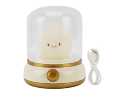 Rebe-lámpara De Noche Con Efecto De Llama Retro Bonita Regulable Recargable Para Decoración De Mesa