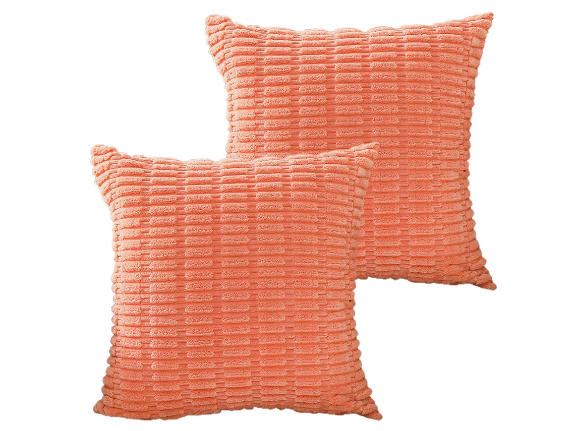 2 Fundas De Almohada De Pana A Rayas Estilo Bohemio Para Decorar El Sofá