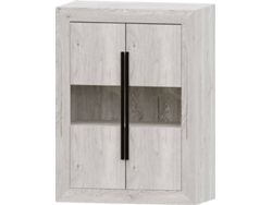 Aparador MUEBLAM Niza (Blanco Artic y Negro - Melamina - 80x120x42 cm)