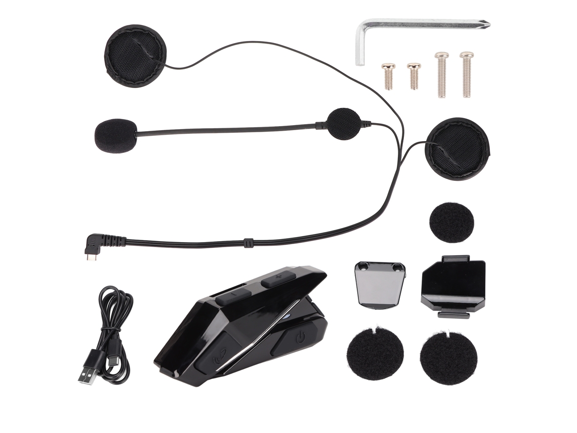 Auricular Bluetooth 5.0 Para Capacete De Motocicleta Ultradelgado Impermeável Redução De Ruído Sem Fio Hands Free