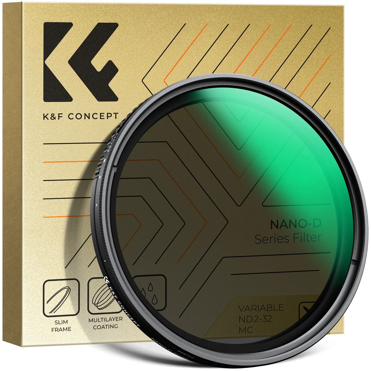 Filtro Nd variable ND2-ND32 (1-5 pasos), 24 capas de nanorrevestimiento, resistente al agua y raspable, 52 mm
