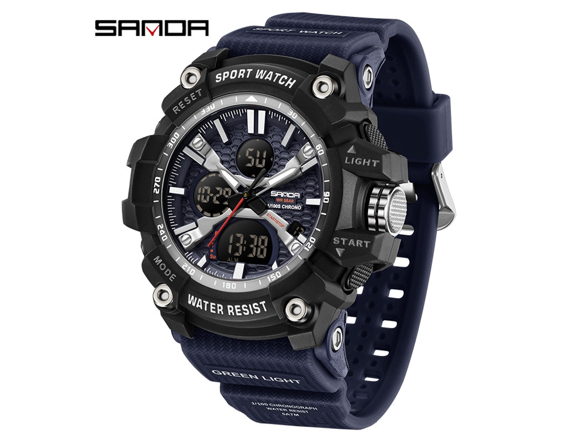 Reloj Electrónico (azul Real) Con Alarma, Multifuncional, Moderno, Luminoso, Resistente Al Agua Y A Los Golpes.