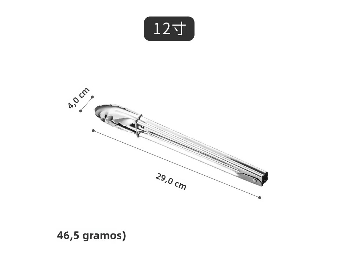 Pinzas para alimentos MDUG de acero inoxidable, 30 cm