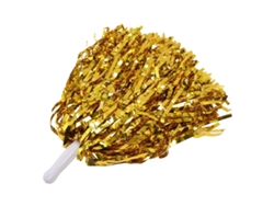 KOFIHETY Pompones de animadoras con mango de plástico, pompones no tóxicos de lámina metálica para eventos deportivos y celebraciones festivas, material de PE 