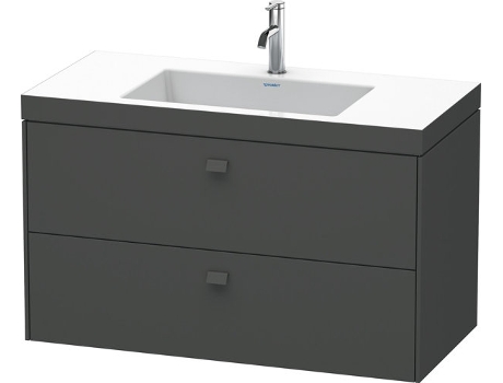 Lavabo para muebles DURAVIT Brioso c-bonded con subestructura de pared 100,0x48,0 cm 2 cajones incl. hueco para sifón y faldón sin rebosadero co