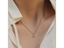 (oro) Plata De Ley 925, Collar Clásico De Circonitas Con Cuatro Puntas, Colgante Sencillo, Pequeño Y Exquisito, Lujo Discreto.