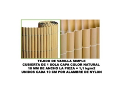 Bambu cañizo pvc 1 cara 18 mm color natural 150x500 cm   mz8006