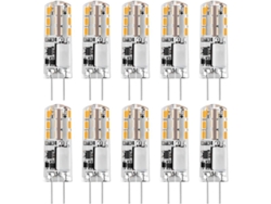 Bombillas Led G4 12v Ca/cc 3000k 120lm 2w Reemplazan Bombillas Halógenas De 15-20w No Regulables 10 Unidades
