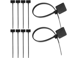 Paquete de 250 bridas de nailon autoblocantes, 4 x 200 mm, con etiqueta negra para escribir. SFUSHOS