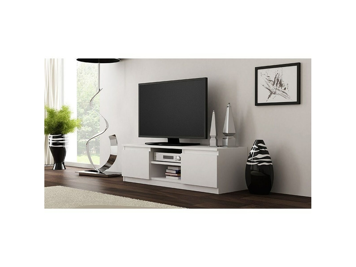 Mueble de TV TOP E SHOP RTV120 BIEL Blanco Aglomerado 120x36x40 cm