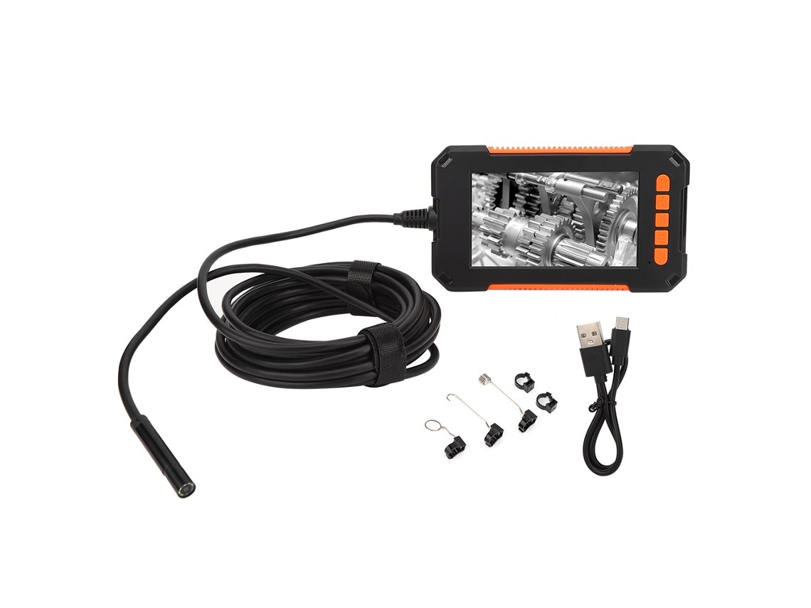 Endoscopio Industrial Impermeable Con Cámara 1080p, 8 Led, Pantalla De 4,3 Pulgadas, 8 Mm De Diámetro, P40