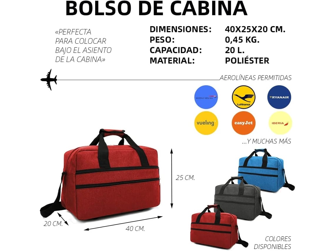 Bolsa de viaje ryanair 2025