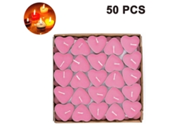 50 velas románticas sin humo con aroma a corazón para cenas a la luz de las velas, San Valentín, bodas, cumpleaños y Navidad.