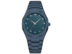 Reloj De Pulsera De Cuarzo Para Hombre De Policarbonato (caja Azul, Reloj Azul)
