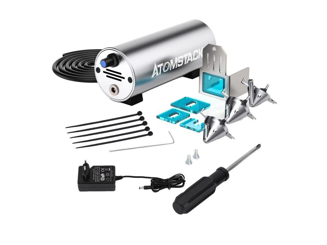 Kit de aire 10 30l/min, compatible con grabadores láser, nivel de ruido 60db, dimensiones 20x15x10cm OEM
