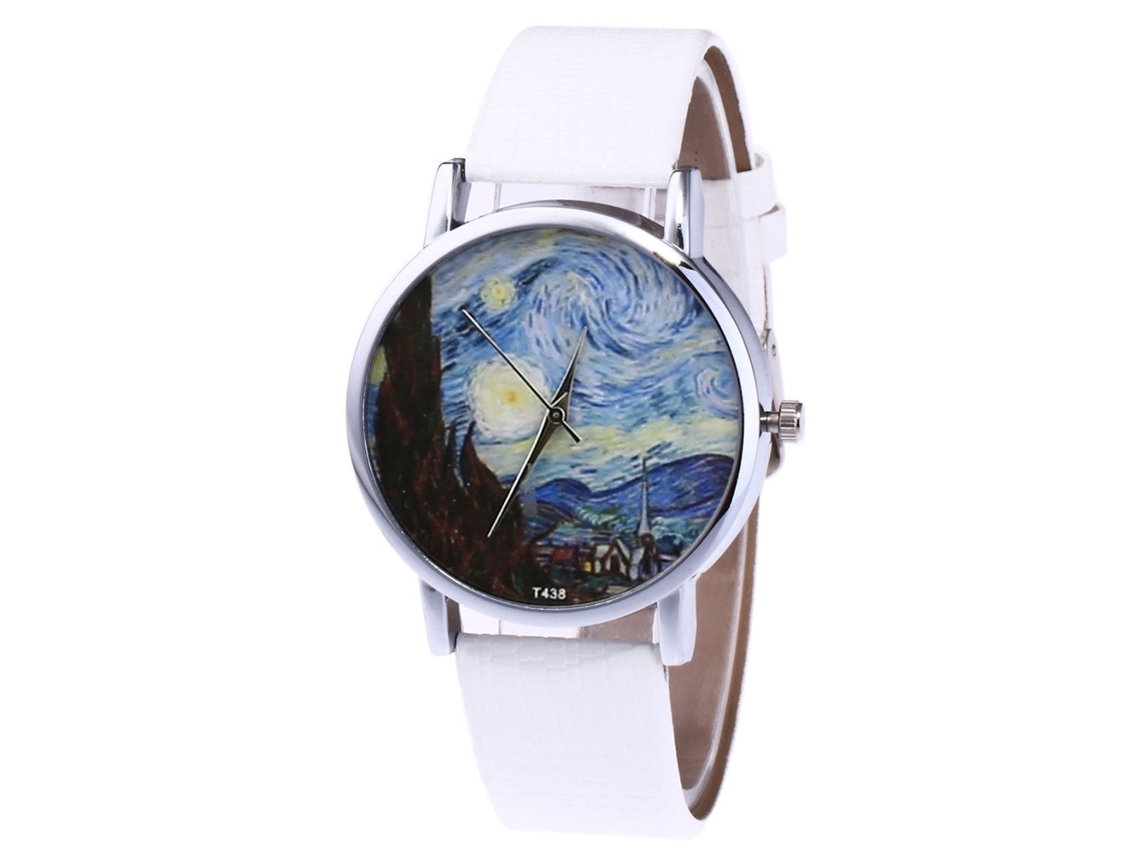 Reloj De Pulsera De Cuarzo Unisex Con Correa De Pu Zhoulianfa T438-yx (blanco)