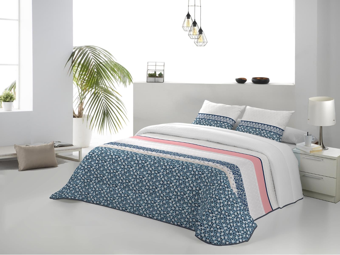 Colcha JVR Lena (Poliéster - Azul - 250 cm)
