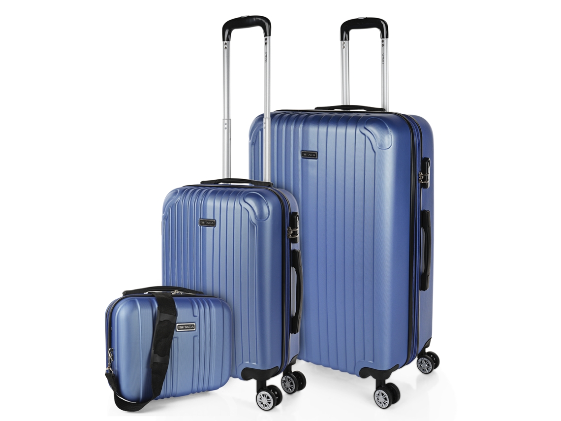 Juego De Maletas Rígidas Abs ITACA Sevron azul zafiro (49X76x30 Cm)