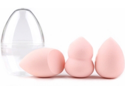 Esponjas de Maquillaje WJS Dry-Wet (3 Un - Rosado)