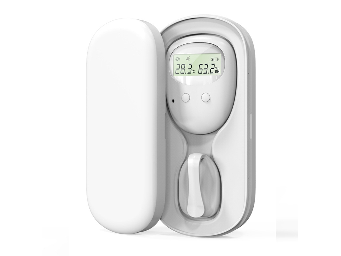 Alarma de enuresis Eifson con 3 modos de alerta, pantalla de visualización e indicadores de temperatura y humedad.