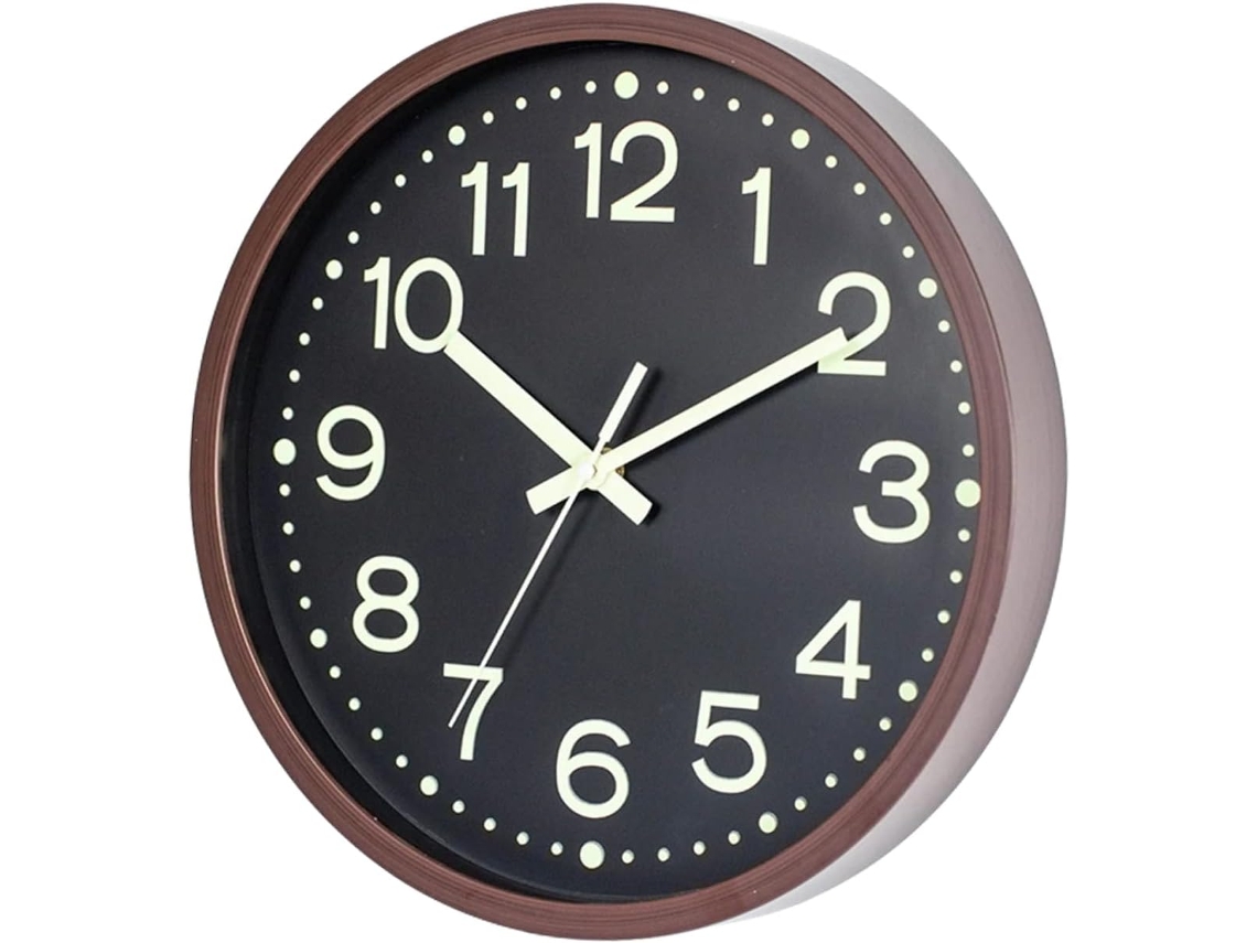 Reloj De Pared Fosforescente Silencioso Para Decorar La Sala De Estar O La Cocina.