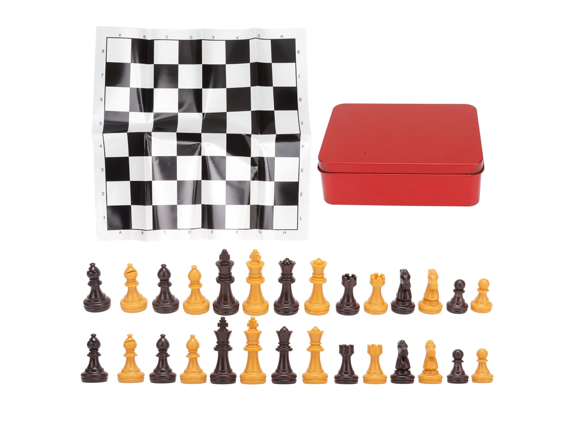 Juego De Ajedrez Internacional Con Estuche De Hierro Resistente Para Viajes Y Reuniones Familiares.