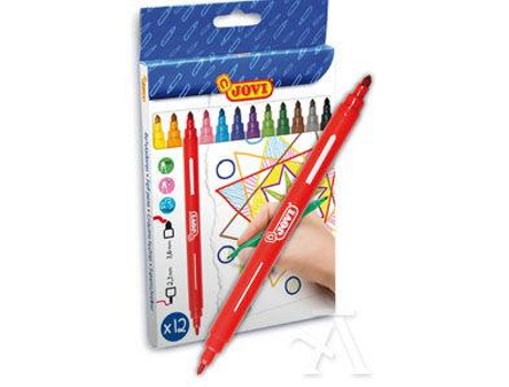 Estuche 12 Rotuladores Jovi Punta Doble Fina/Gruesa