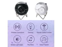 Yncm2026-proyector De Planetas Y Estrellas Con Luz Ambiental Usb, Control Remoto Y Música Bt Para Dormitorio Creativo