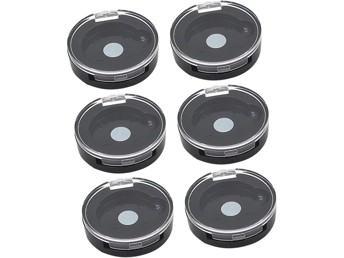 12 Pièces 26mm Boîte De Fard À Paupières Remplacement 6 Distributeur Magnétique Vide Blanco Palyte