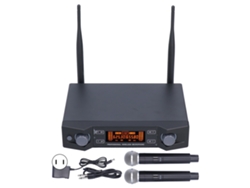 Micrófono Inalámbrico 1 Transmisor 2 Receptores Mic Uhf (frecuencia Estable, Karaoke Profesional)