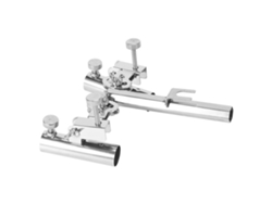 Soporte Doble De Acero Inoxidable Antirrotación Para Cañas De Pescar Con Ajuste Fino Infinito Para Su Fijación.