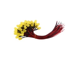2026velora-50pcs Diodos Led Pre Cableados Dc12v De Difusión 10mm Color Amarillo