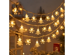 Luces Navideñas De Copo De Nieve Brizlabs, 2 Unidades, 4 M