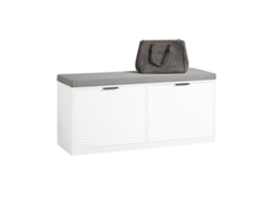 Taburete para zapatos con 2 solapas 105 x 35 x 48 cm Fsr147-W SOBUY