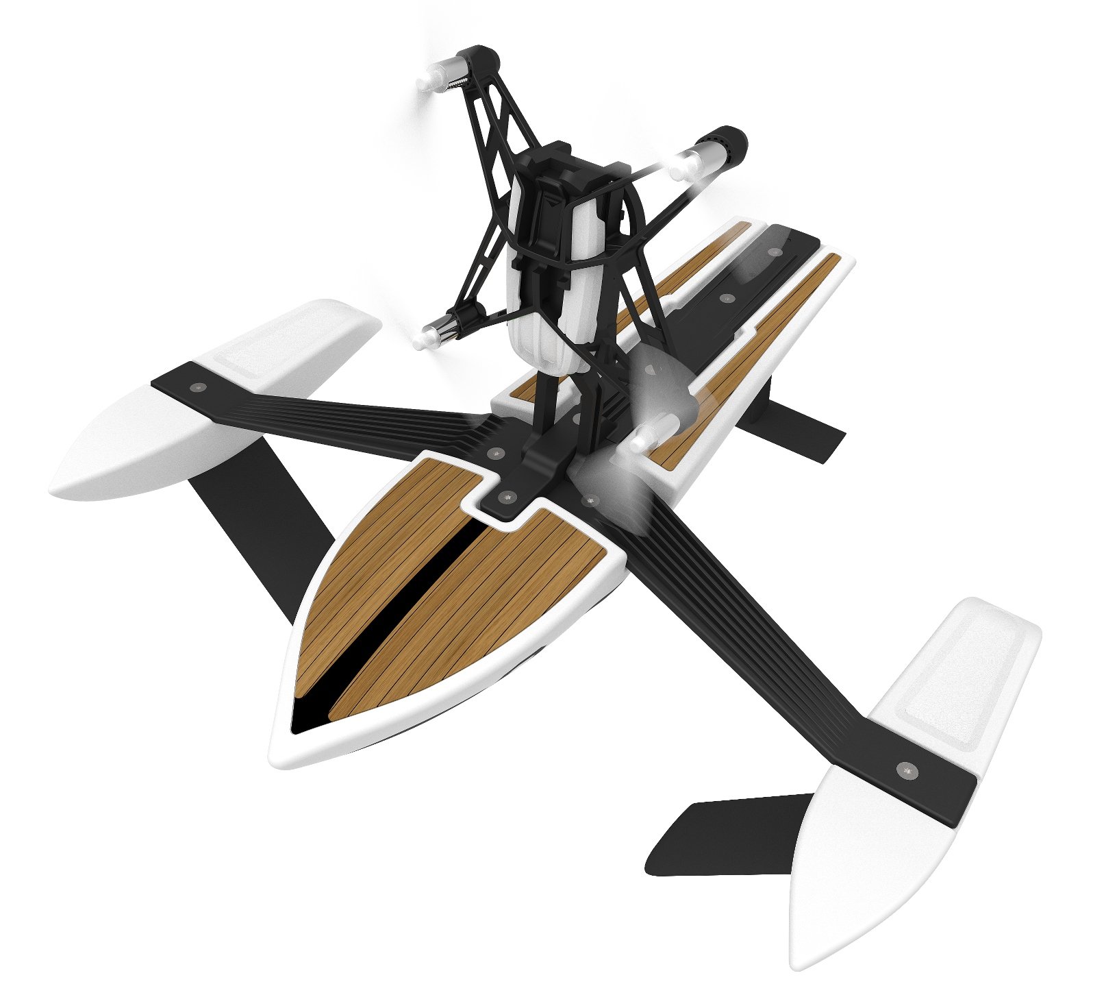 Drone Parrot Minidrone hydrofoil new z blanco agua y aire dos en uno pilotar por barco vertical 30 fps 18 kmh 9 minutos de vuelo 20 metros alcance programable color