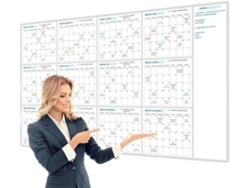 Calendario De Pared Borrable, Planificador Anual De Gigante, Sin Fecha, Grande De En Blanco Para Organizar