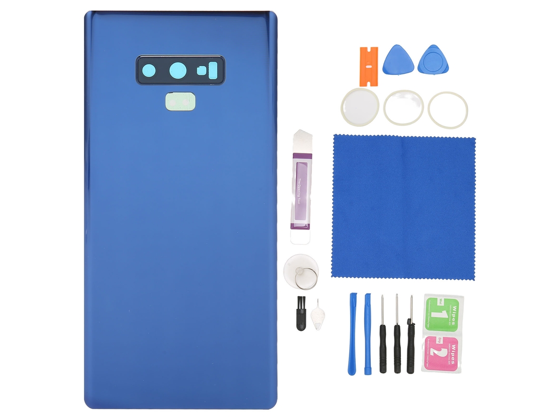 Tampa De Vidro Traseira Para Samsung Galaxy Note 9 Sm N960 Com Kits De Reparo Profissionais Azul