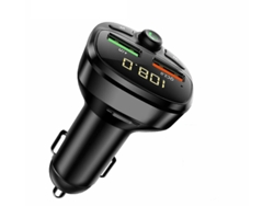 Transmisor Fm Bluetooth Yizhood Hy87 Qc3.0 Voltímetro Negro