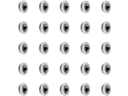 EMUCA Lote de 25 pomos para muebles Oregon - Diámetro 41mm - Zamak - Níquel satinado