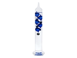 Signes Grimalt - Termómetro Galileo Galilei | Termómetro de Cristal | 33x7,5x7,5 cm | Color: Azul