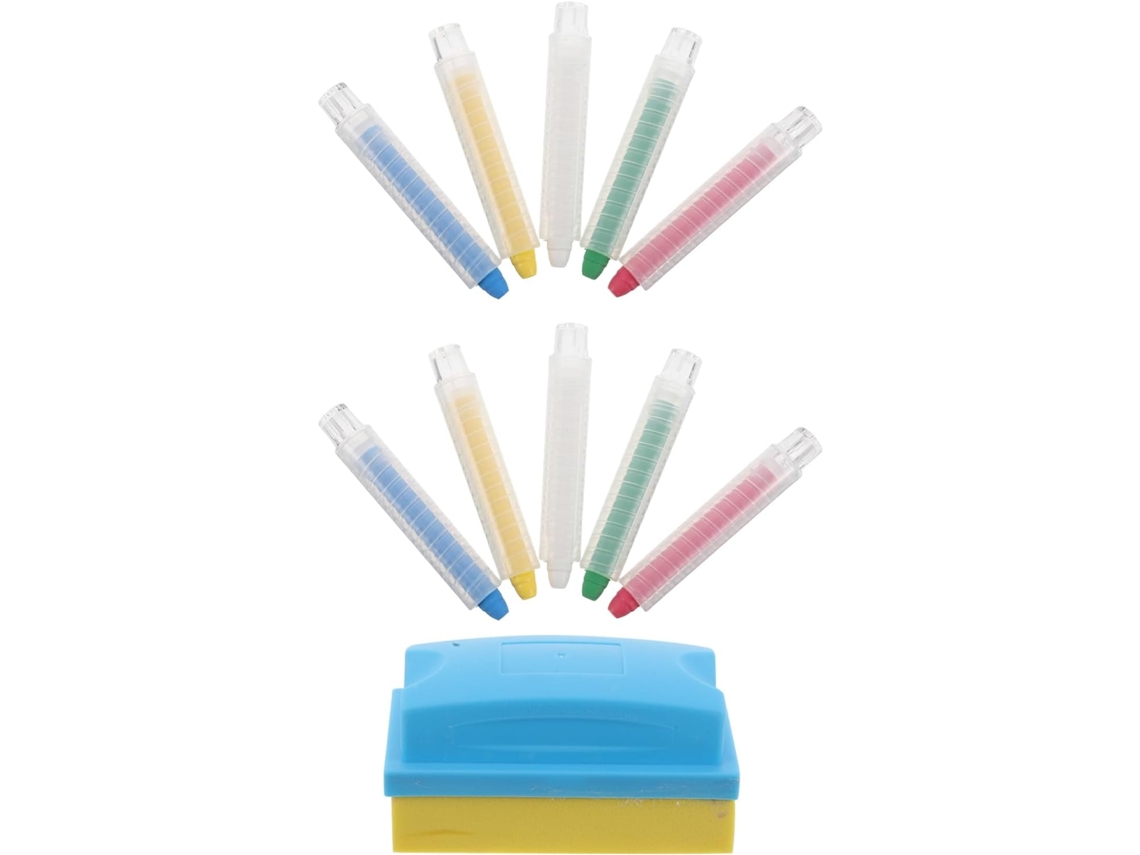 Juego De 10 Tizas De Colores Lavables Para Niños Y Niñas, Pizarra De Dibujo Para Interiores.